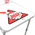 White Beer Pong Table - Side Angle